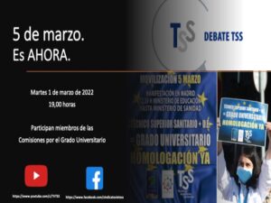Lee más sobre el artículo DEBATETSS: Martes 1 de marzo a las 19.00h. 5  de marzo, es AHORA