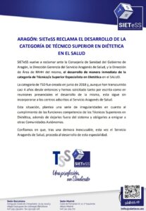 Lee más sobre el artículo ARAGÓN: RECLAMACIÓN DEL DESARROLLO DE LA CATEGORÍA DE TÉCNICO SUPERIOR EN DIÉTETICA