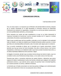 Lee más sobre el artículo COMUNICADO DE LA COMISIÓN POR EL GRADO UNIVERSITARIO