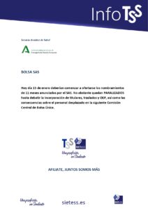 Lee más sobre el artículo Andalucía; Información bolsa SAS