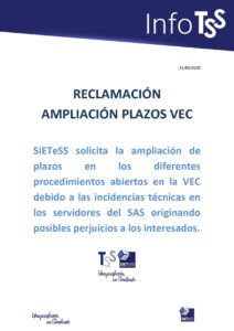 Lee más sobre el artículo RECLAMACIÓN AMPLIACIÓN PLAZOS VEC