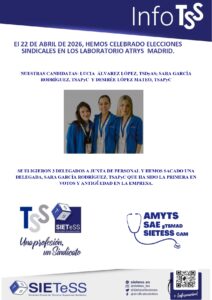 Lee más sobre el artículo SIETeSS obtiene representación sindical tras las elecciones sindicales celebradas en los Laboratorios ATRYS de Madrid