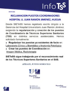 Lee más sobre el artículo RECLAMACION PUESTOS COORDINADORES HOSPITAL U. JUAN RAMON JIMENEZ, HUELVA