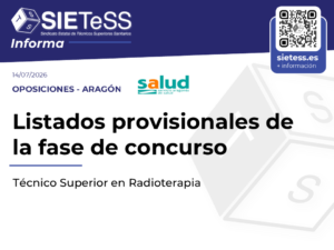 Lee más sobre el artículo Aragón: Listados provisionales de la fase de concurso para Técnico Superior en Radioterapia