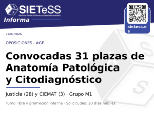 Lee más sobre el artículo Oposiciones 2026: 31 plazas de Técnico Superior en Anatomía Patológica y Citodiagnóstico en la Administración General del Estado