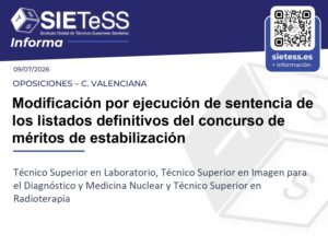 Lee más sobre el artículo C. Valenciana:Modificación por ejecución de sentencia de los listados definitivos del concurso de méritos de estabilización