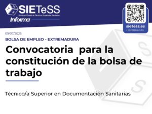 Lee más sobre el artículo Extremadura: Convocatoria para la constitución de la bolsa de trabajo en la categoría de Técnico/a Superior en Documentación Sanitarias