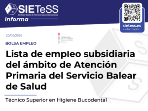 Lee más sobre el artículo Baleares: Lista de empleo para Técnico SUperior en Higiene Bucodental