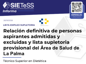 Lee más sobre el artículo Canarias: Listas provisionales de la lista de empleo supletoria para Técnico Superior en Dietética