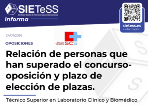 Lee más sobre el artículo Cantabria: Relación de personas que han superado el concurso-oposición y oferta de plazas para Técnico Superior en Laboratorio Clínico y Biomédico