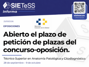 Lee más sobre el artículo Canarias: Abierto el plazo de petición de plazas para Técnico Superior en Anatomía Patológica y Citodiagnóstico