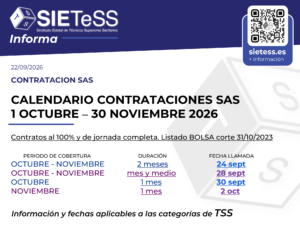 Lee más sobre el artículo Andalucía: Calendario de contrataciones SAS para octubre y noviembre de 2026
