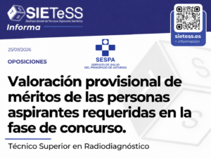 Lee más sobre el artículo Asturias: Listados provisionales de valoración de méritos de las personas aspirantes requeridas en la fase de concurso para Técnico Superior en Radiodiagnóstico