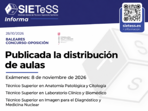 Lee más sobre el artículo Baleares: publicada la distribución de aulas de los concursos-oposición de tres especialidades de Técnicos Superiores Sanitarios