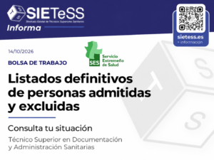 Lee más sobre el artículo Extremadura: listados definitivos de la bolsa de trabajo de Técnico Superior en Documentación y Administración Sanitarias