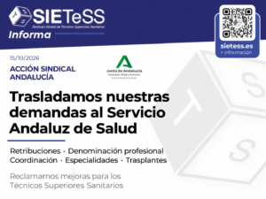Lee más sobre el artículo Trasladamos al Servicio Andaluz de Salud las demandas de los Técnicos Superiores Sanitarios