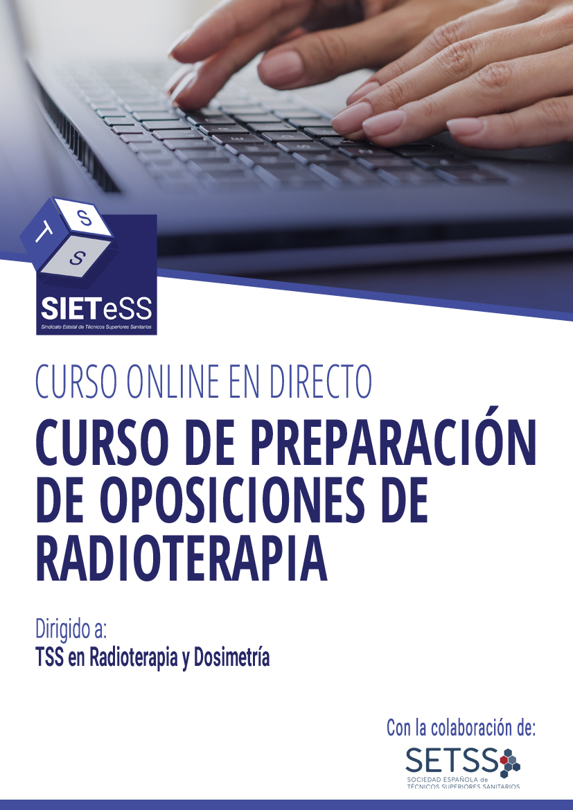 Cartel del Curso de preparación de Oposiciones de Radioterapia
